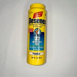 DESENEX ANTIFUNGAL FOOT POWDER BOTTLE YELLOW